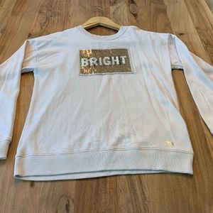 Light pink Abercrombie sweater with sequins